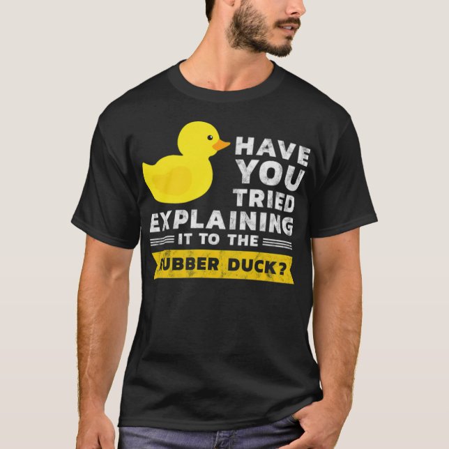 T-shirt Programmateur Duck Rubber Duck noir labra (Devant)