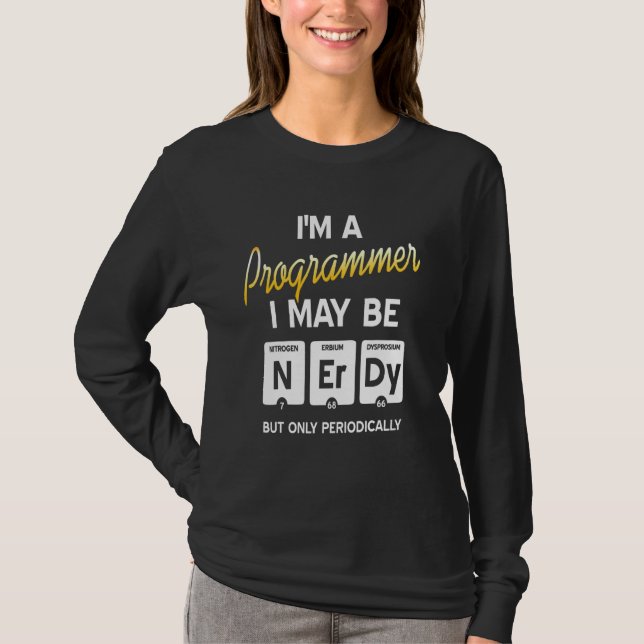 T-shirt Programmateur Informatique Appareils Nerdy Pour Or (Devant)