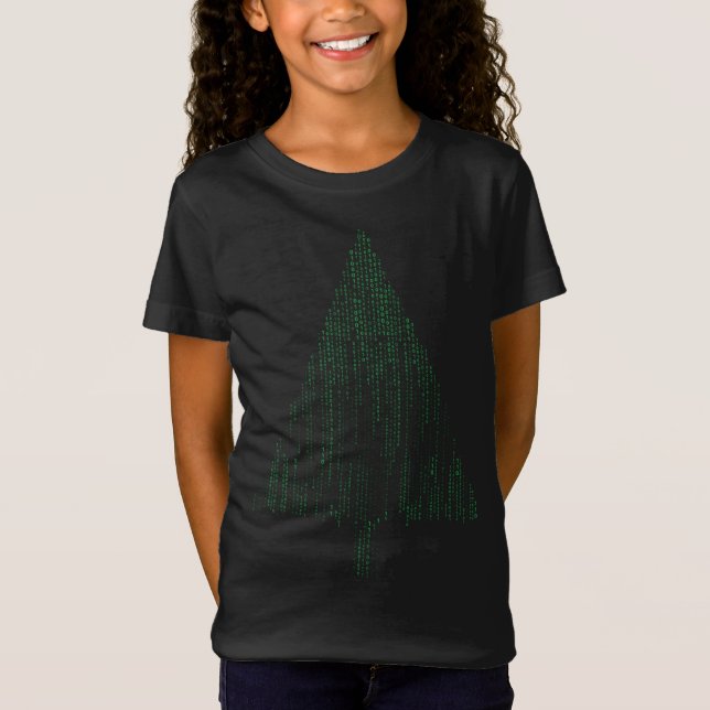 T-Shirt Programmateur informatique de codage binaire Arbre (Devant)