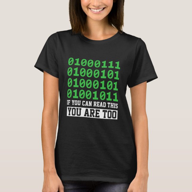 T-shirt Programmateur informatique de code binaire (Devant)