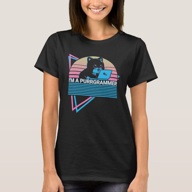 T-shirt Programmateur rétro Coder Je suis un programmeur (Devant)