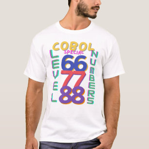 T-shirt Programmation Cobol Numéros de niveau spécial