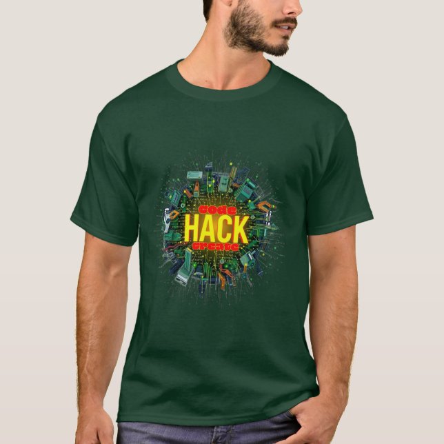 T-shirt Programmation : Code, piratage, création (Devant)