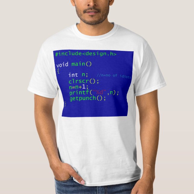 T-shirt Programmation de C (Devant)