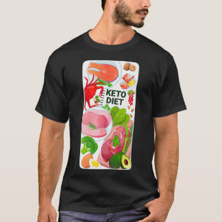 T-shirt Programme alimentaire Keto pour aliments sains - p