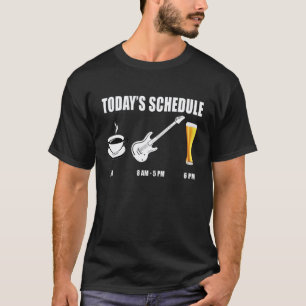T-shirt Programme d'aujourd'hui Café Guitare Bière Guitare