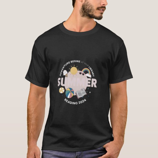 T-shirt Programme de lecture d'été 2024 L'aventure commenc (Devant)