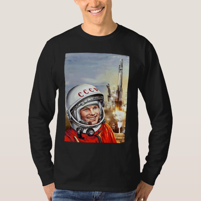 T-shirt Programme spatial soviétique cosmonaute Gagarine V (Devant)
