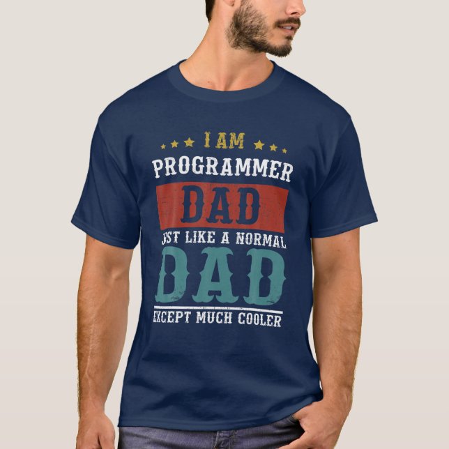 T-shirt PROGRAMMER DAD Fête des pères Funny Daddy Cadeau (Devant)