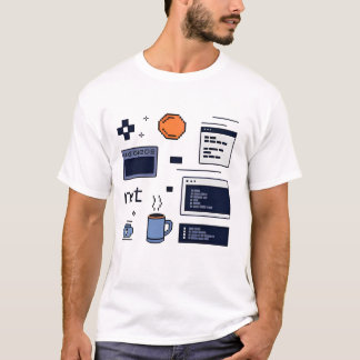 T-shirt Programmer Life – Coding Workspace Developer.