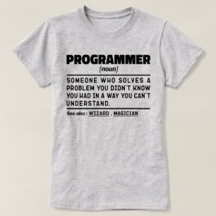 T-shirt Programmer Noun Développeur logiciel Humour plaisa