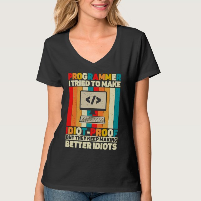 T-shirt Programmer Quote Coding Computer Engineer (Devant)