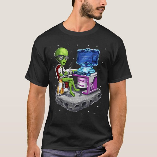 T-shirt Programmeur Alien spatial (Devant)