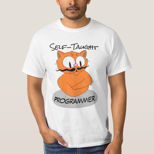 T-shirt Programmeur autodidacte Señor Gato™ (Devant)
