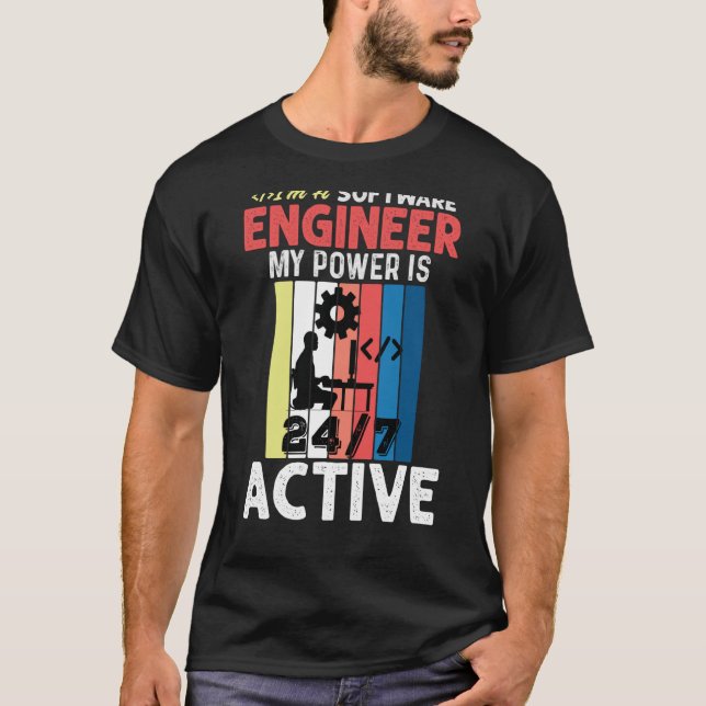 T-shirt Programmeur Coder de l'ingénieur logiciel Swea (Devant)
