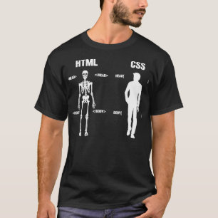 T-shirt Programmeur CSS HTML Programmeur Ordinateur PC IT 