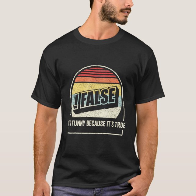 T-shirt Programmeur de codage de programmation fausse rétr (Devant)