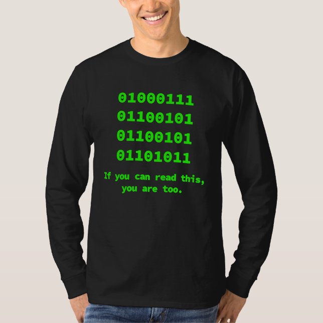 T-shirt Programmeur de code binaire informatique Ingénieur (Devant)