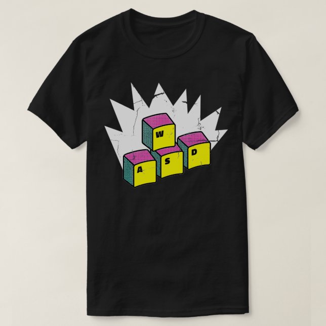 T-shirt Programmeur de jeu WASD Informaticien (Design devant)