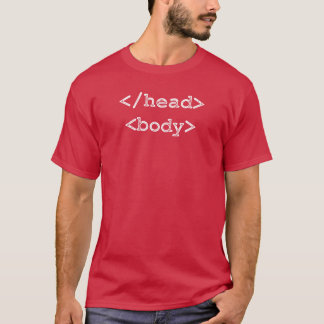 T-shirt Programmeur développeur HTML Corps de tête