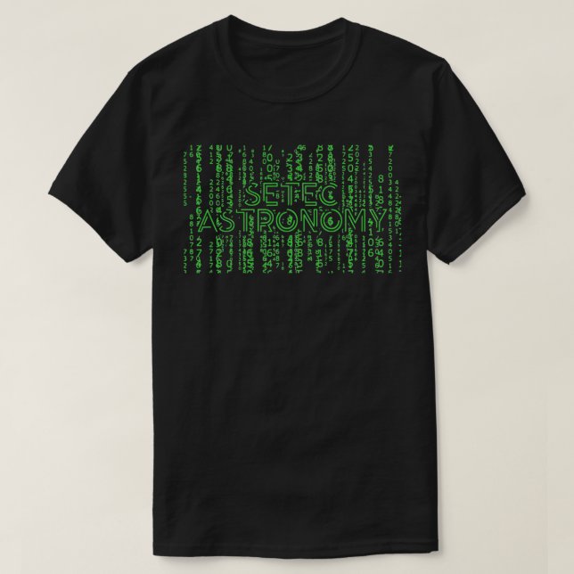 T-shirt Programmeur Développeur Informatique d'Astronomie  (Design devant)