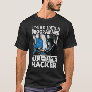 T-shirt Programmeur Hacker à temps plein