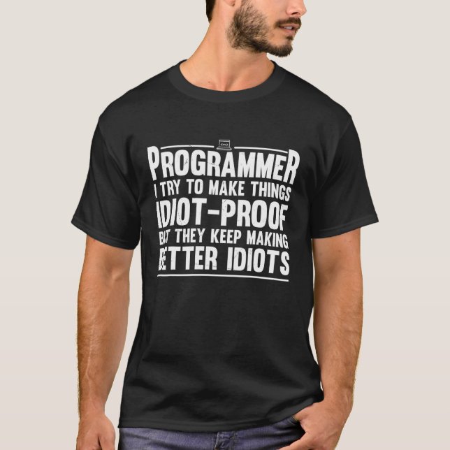 T-shirt Programmeur Hommes Femmes Programmation Informatiq (Devant)