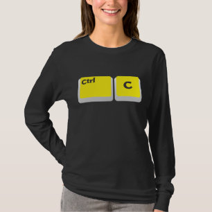 T-shirt Programmeur informatique Nerd Ctrl C Copier le Hum
