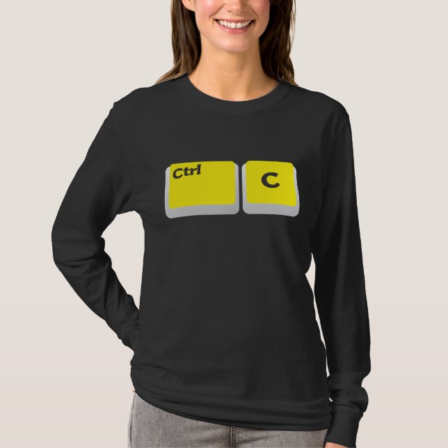 T-shirt Programmeur informatique Nerd Ctrl C Copier le Hum (Devant)