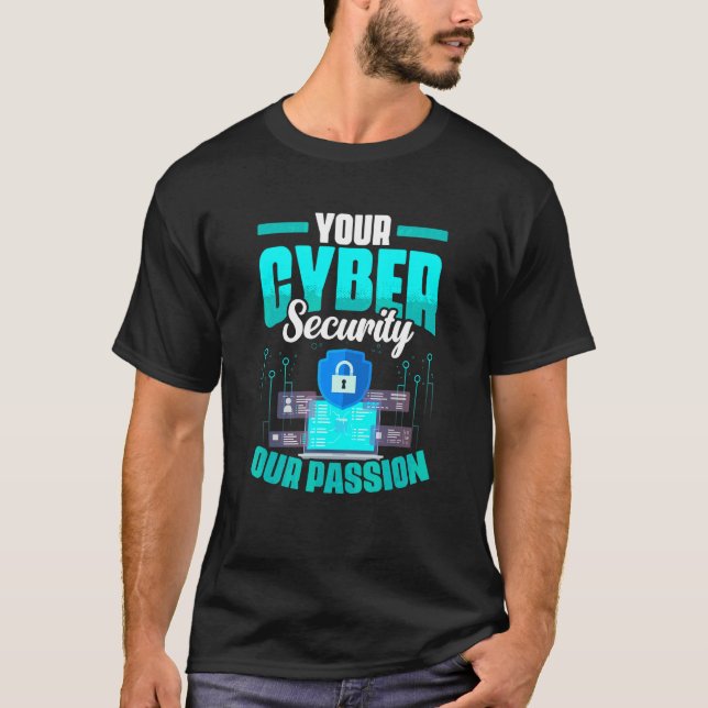T-shirt Programmeur informatique programmant la cybersécur (Devant)