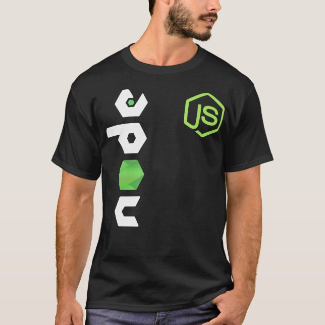 T-shirt Programmeur JavaScript JS Node tee PC Developers (Devant)