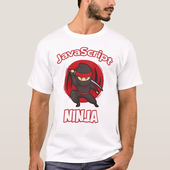 T-shirt Programmeur Ninja JavaScript (Devant)