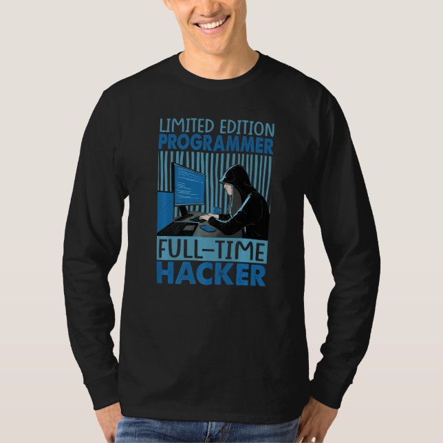T-shirt Programmeur Pirate à Temps Plein 2 (Devant)