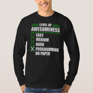 T-shirt Programmeur Programmeur Informatique Sur Papier