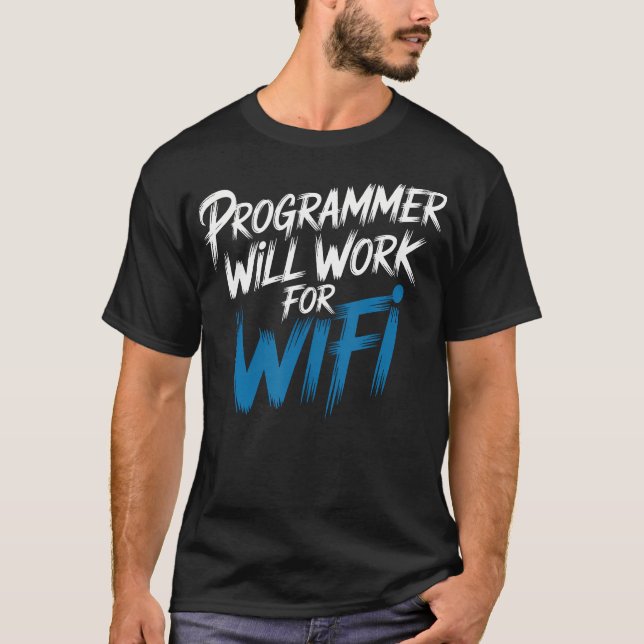 T-shirt Programmeur Travaillera Pour Programmation De Coda (Devant)