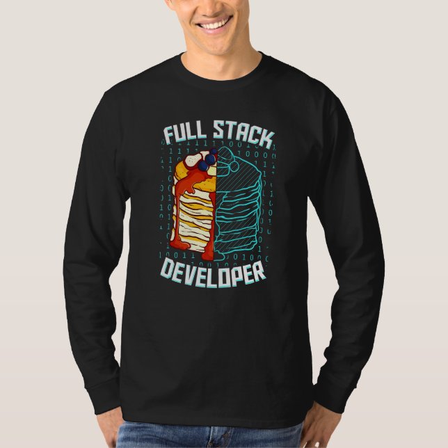 T-shirt Programmeur Web Coder Pancake pour développeurs de (Devant)