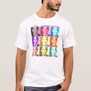 T-SHIRT PROGRÈS DE L'ESPOIR CHANGE& D'OBAMA
