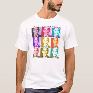 T-SHIRT PROGRÈS DE L'ESPOIR CHANGE& D'OBAMA
