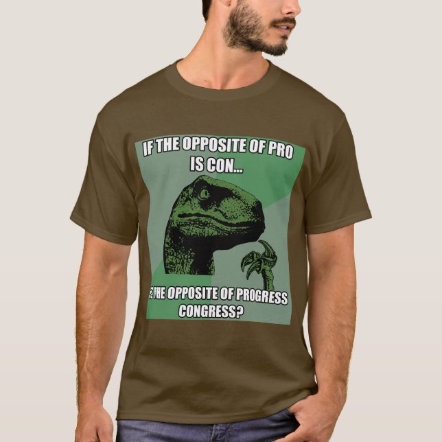T-shirt Progrès de Philosoraptor contre le congrès (Devant)