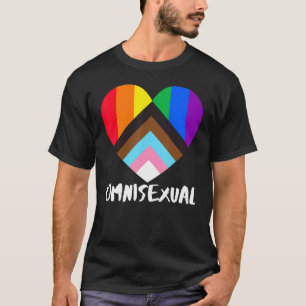 T-shirt Progrès Fierté Arc-en-ciel Inclusivité Coeur Omn