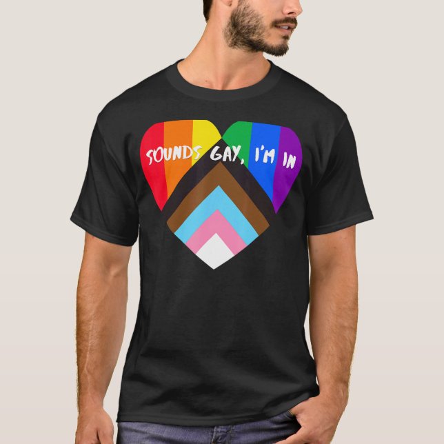 T-shirt Progrès Fierté Coeur Drapeau Sonne Gay Im En 2 (Devant)