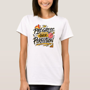 T-shirt Progrès Plutôt que Perfection Motivation Inspirati