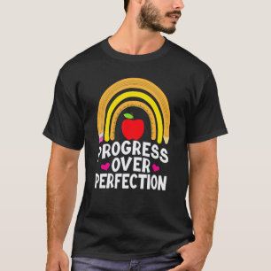 T-shirt Progrès Plutôt Que Perfection Spécialisé Éducateur