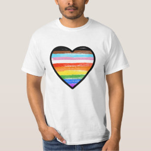T-shirt Progrès Pride Peint Coeur