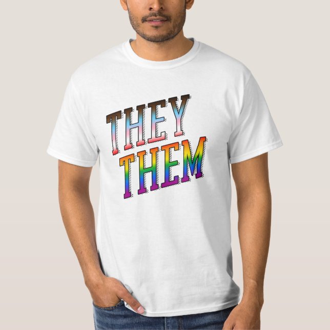 T-shirt Progrès Pronoms Ils Eux (Devant)