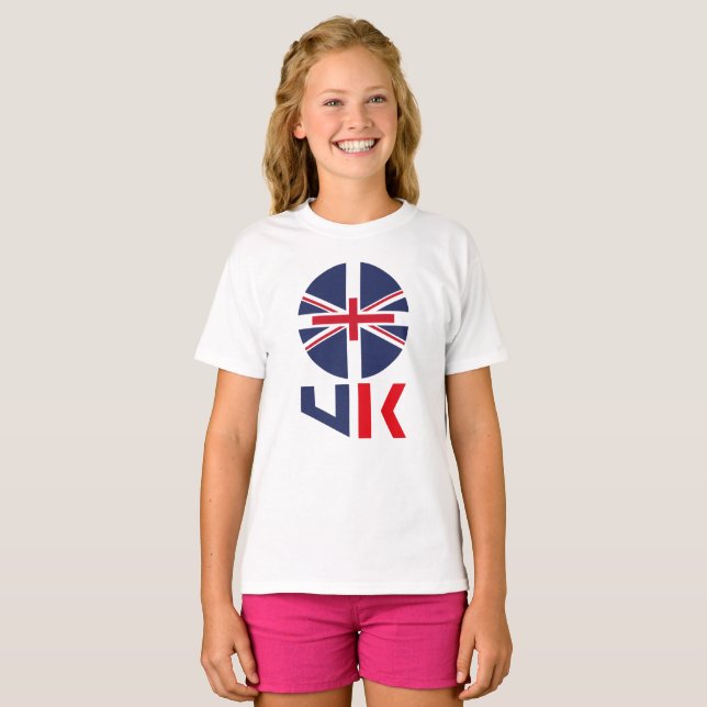 T-SHIRT PROJECTED FLAG UK / ENGLAND BY MASANSER (Devant entier)
