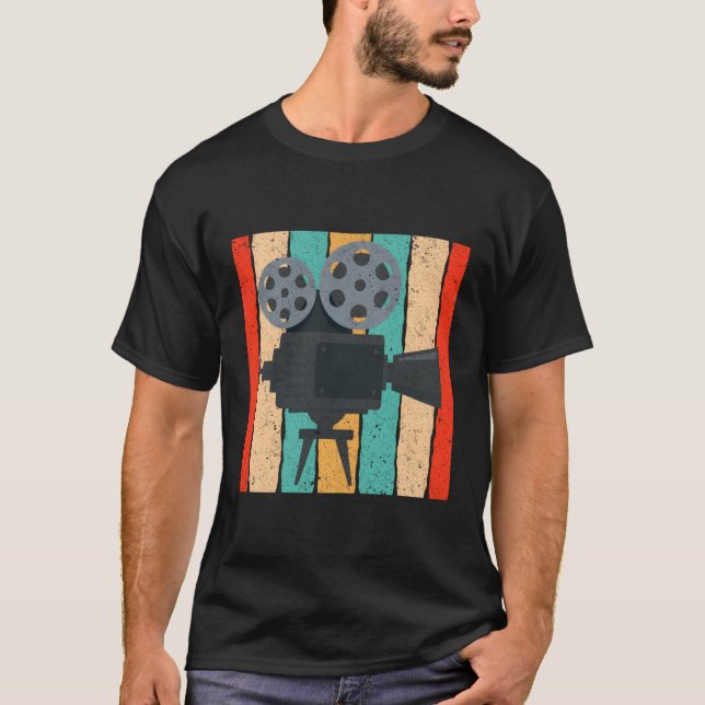 T-shirt Projecteur de cinéma caméra (Devant)