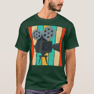 T-shirt Projecteur vidéo rétro Caméra de cinéma vintage