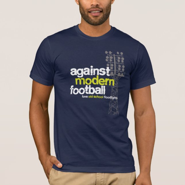 T-shirt Projecteurs de vieille école d'amour (bleus/gris) (Devant)