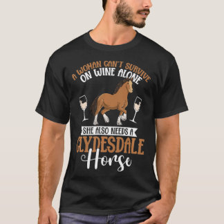 T-shirt Projet Cheval et Vin Lover pour un Clydesdale